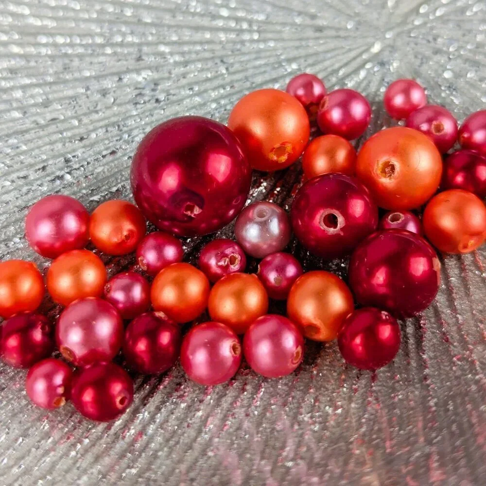 Vintage Red/Pink/Orange Pearls